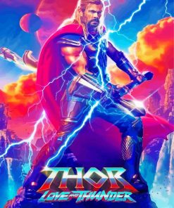 Thor Love And Thunder paint by number