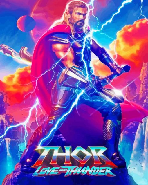 Thor Love And Thunder paint by number