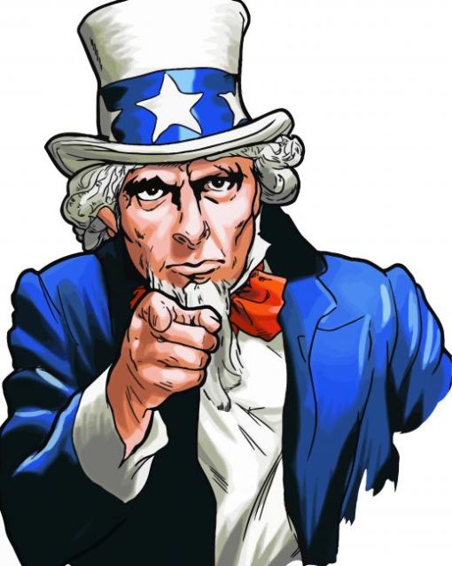 Uncle Sam Character Art Paint by number
