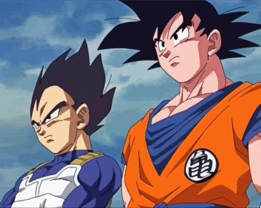 Vegeta And Goku Art paint by number