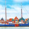 Volendam Harbour paint by number