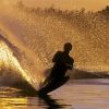 Water Ski Silhouette paint by number