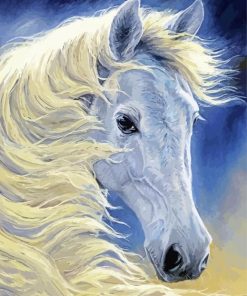 White Horse Head paint by number