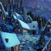 Winter Village Artwork paint by number