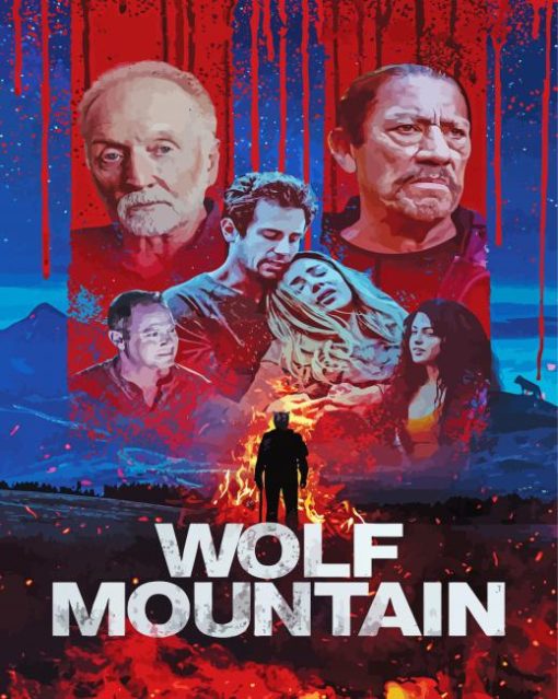 Wolf Mountain Poster paint by number