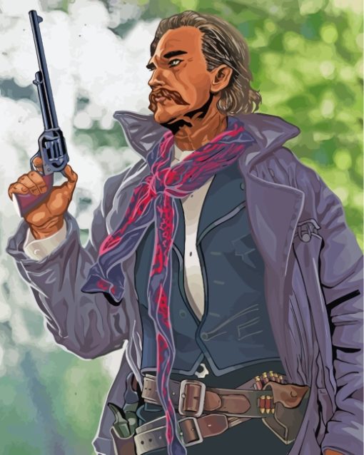 Wyatt Earp Character Art paint by number