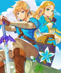 Zelda And Link Game Characters paint by number
