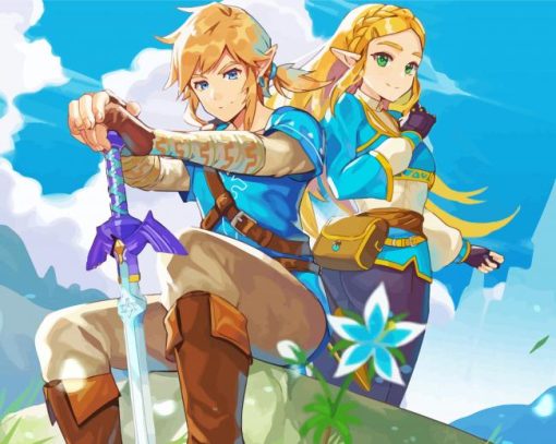 Zelda And Link Game Characters paint by number