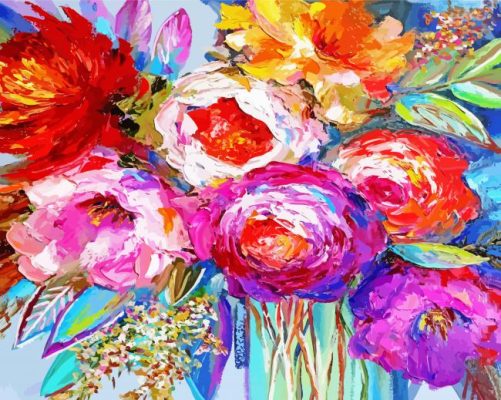 Abstract Wildflowers Paint by number