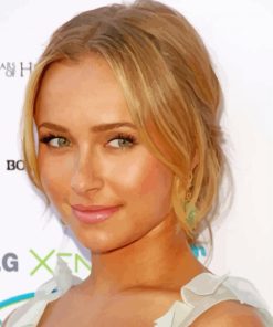 Actress Hayden Panettiere paint by number