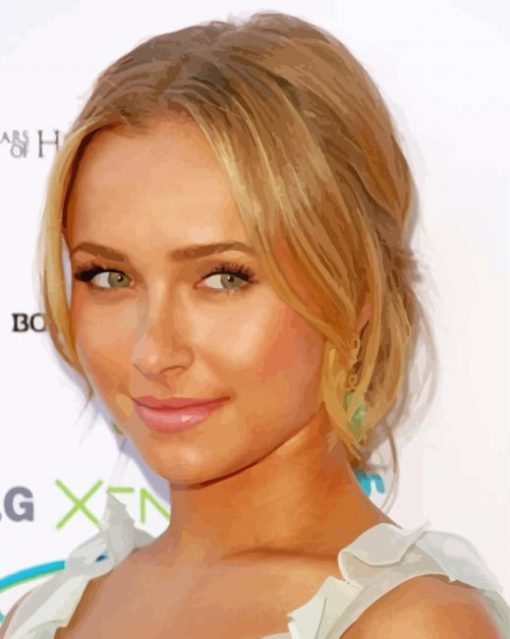 Actress Hayden Panettiere paint by number