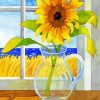 Aesthetic Beach Sunflower Paint by number