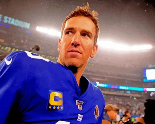 Aesthetic Eli Manning paint by number