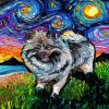 Aesthetic Keeshond Dog Paint by number