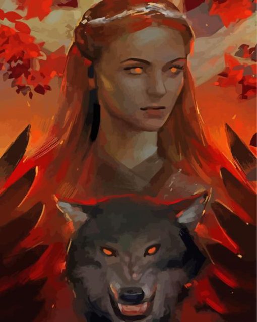 Aesthetic Queen Sansa paint by number