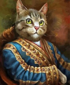 Aesthetic Royal Cat paint by number