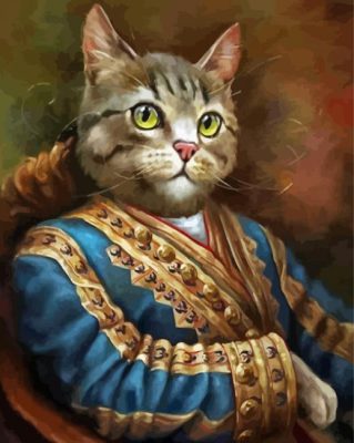 Aesthetic Royal Cat paint by number