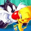 Aesthetic Sylvester And Tweety paint by number