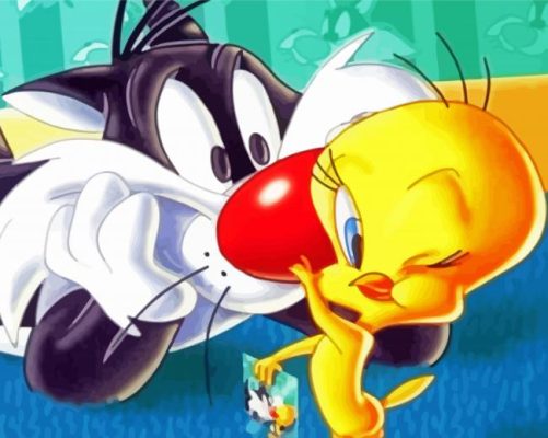 Aesthetic Sylvester And Tweety paint by number