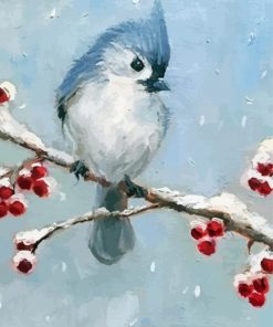 Aesthetic Titmouse paint by number