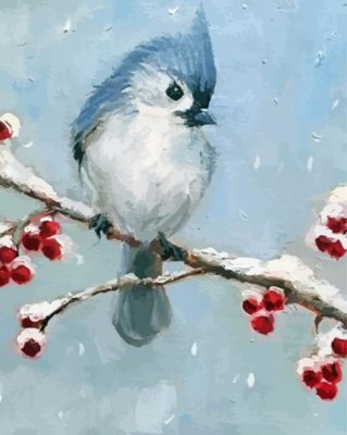 Aesthetic Titmouse paint by number