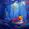 Animal Fox In Forest Art paint by number