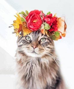Animals With Flower Crowns paint by number
