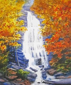 Autumn Mingo Falls Art paint by number