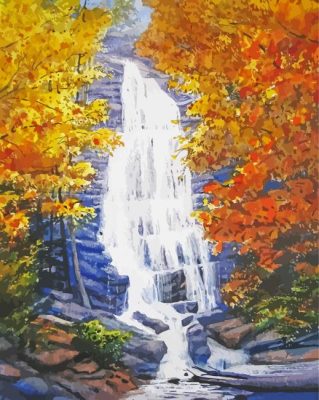 Autumn Mingo Falls Art paint by number