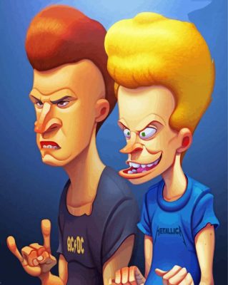 Beavis And Butthead paint by number