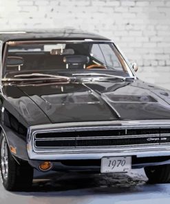 Black 1970 Dodge Charger Car paint by number