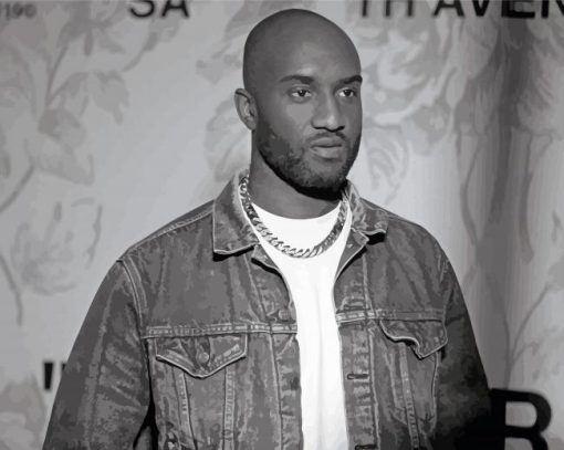 Black And White Virgil Abloh paint by number