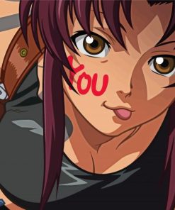 Black Lagoon Anime Girl paint by number