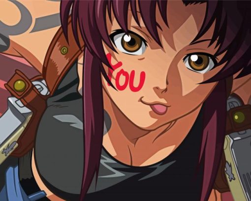 Black Lagoon Anime Girl paint by number