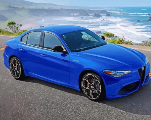 Blue Giulia paint by number