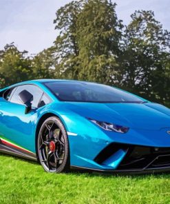 Blue Lambo Huracan Car paint by number