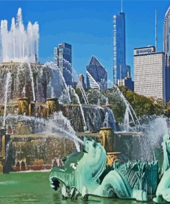 Buckingham Fountain paint by number