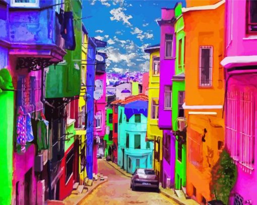 Cities Colorful Paint by number