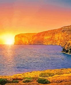 Comino At Sunset paint by number