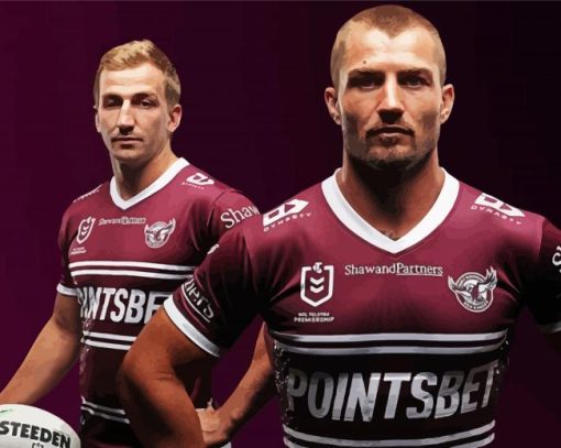 Cool Manly NRL paint by number