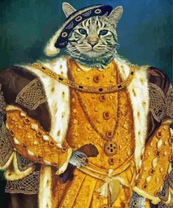 Cool Royal Cat paint by number