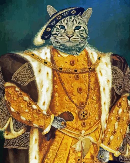 Cool Royal Cat paint by number