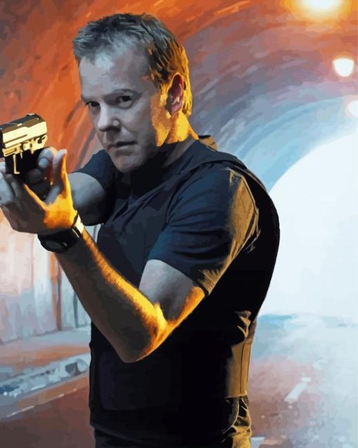 Cool Jack Bauer paint by number