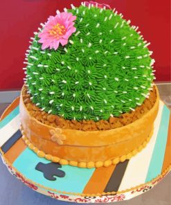 Delicious Cactus Dessert Paint by number