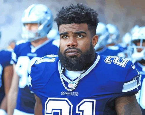 Ezekiel Elliott Football Player paint by number