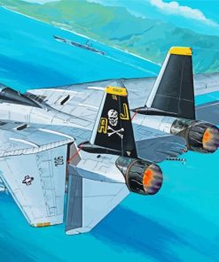 F14 Plane Illustration paint by number