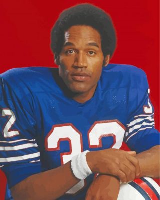 Former American Footballer OJS Simpson paint by number