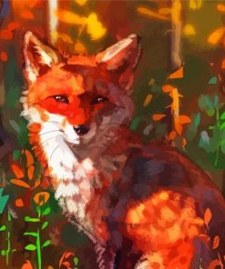 Fox Watercolor paint by number