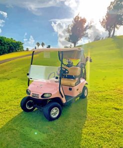 Golf Cart On Grass paint by number