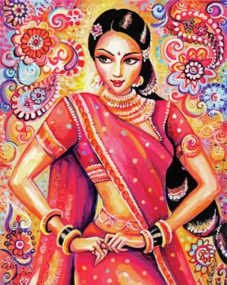 Gorgeous Hindu Dancer paint by number